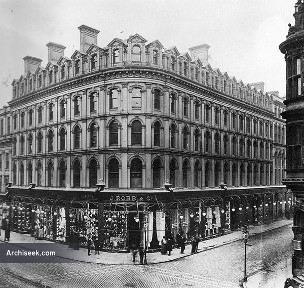 1874 J. Robb & Co Department Store, Castle Place, Belfast Archiseek Irish Architecture