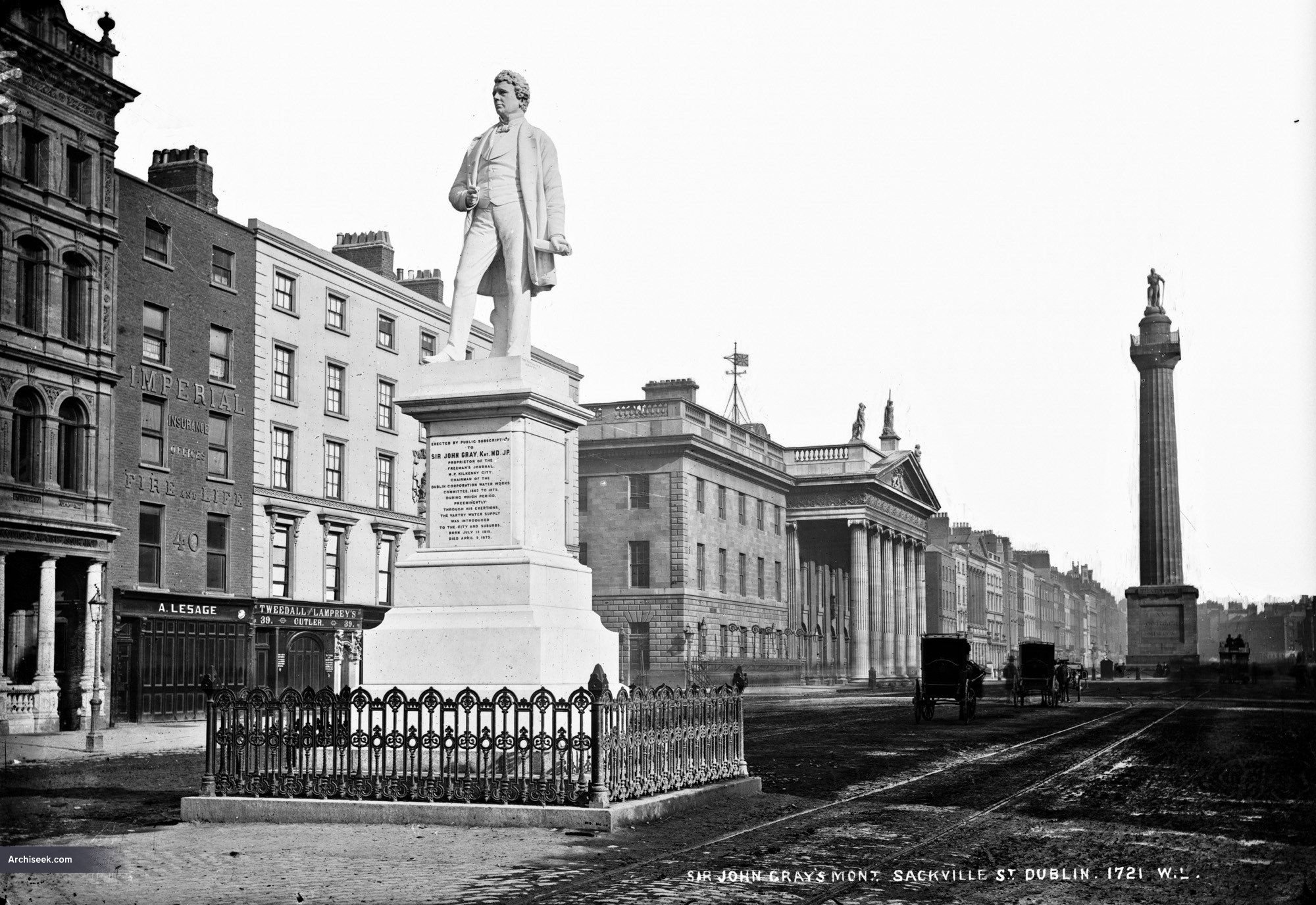 1879 Sir John Gray Statue, O’Connell Street, Dublin Archiseek