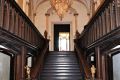 A staircase rises majestically from the entrance hall. It leads directly to the gallery, one of the largest rooms in the castle, which contains one of the most beautiful plaster ceilings in Ireland. (David Hicks)taken from Irish Country Houses - A Chronicle of Change by David Hicks, published by The Collins Press, 2012