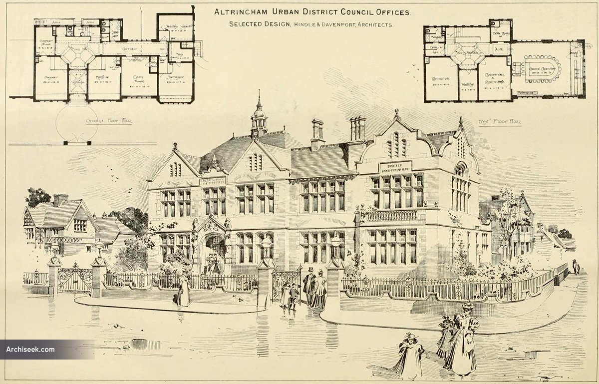 1898 Design for Town Hall, Altrincham, Cheshire Archiseek Irish