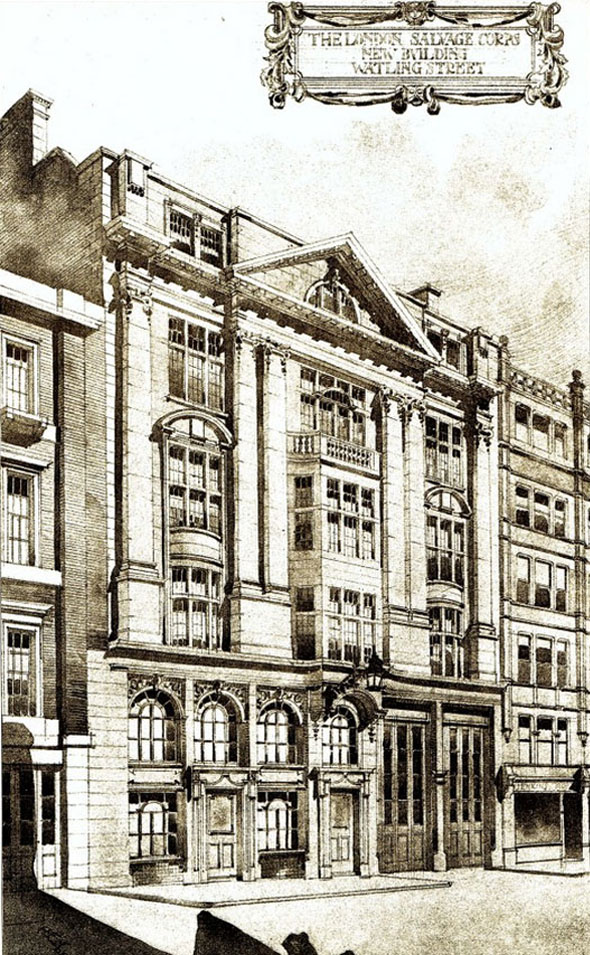 1888 The London Salvage Corps, Watling Street, London Archiseek