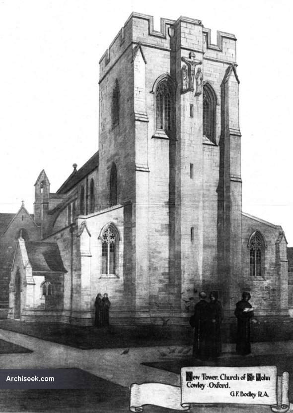 1904 New Tower, Church of St. John, Cowley, Oxford Archiseek Irish Architecture