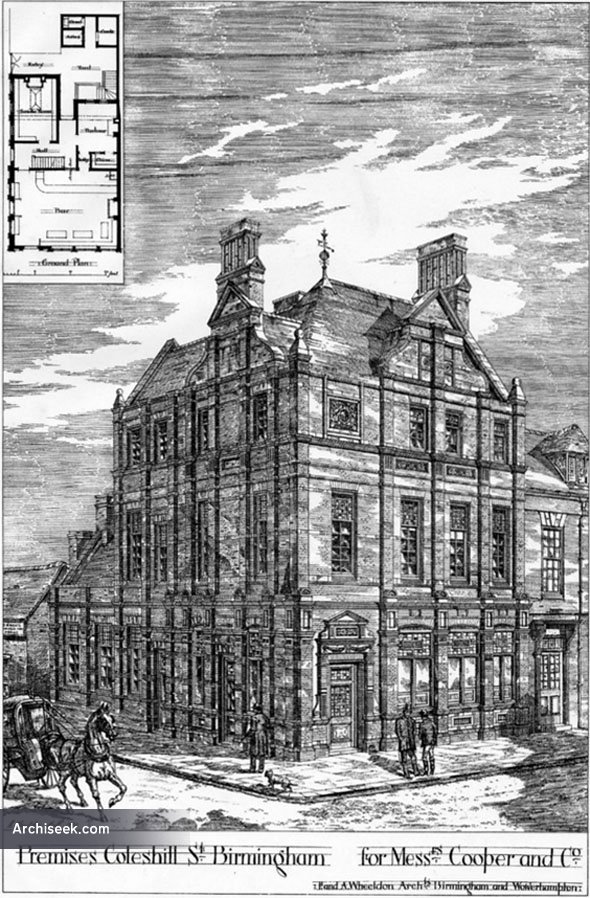 1879 Coopers & Co., Coleshill Street, Birmingham Archiseek Irish