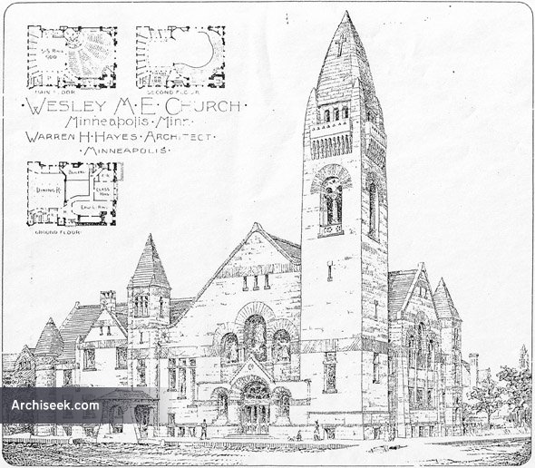 1892 - Wesley Methodist Episcopal Church, Minneapolis, Minnesota