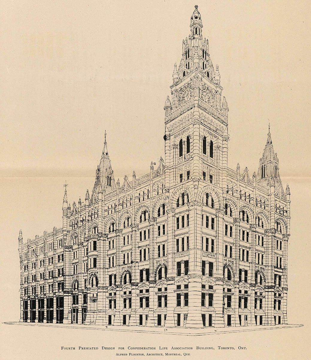 1890 - Fourth Premiated Design for Confederation Life Building, Toronto ...