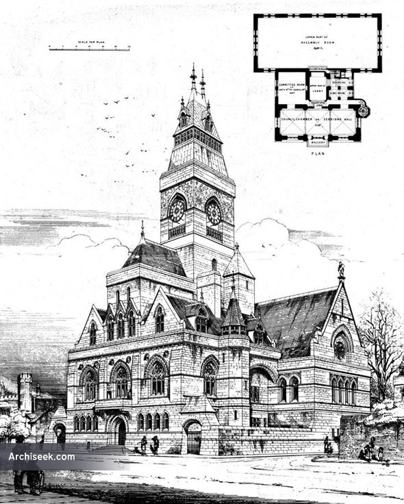 1871 Design for Winchester Town Hall, Hampshire Architecture
