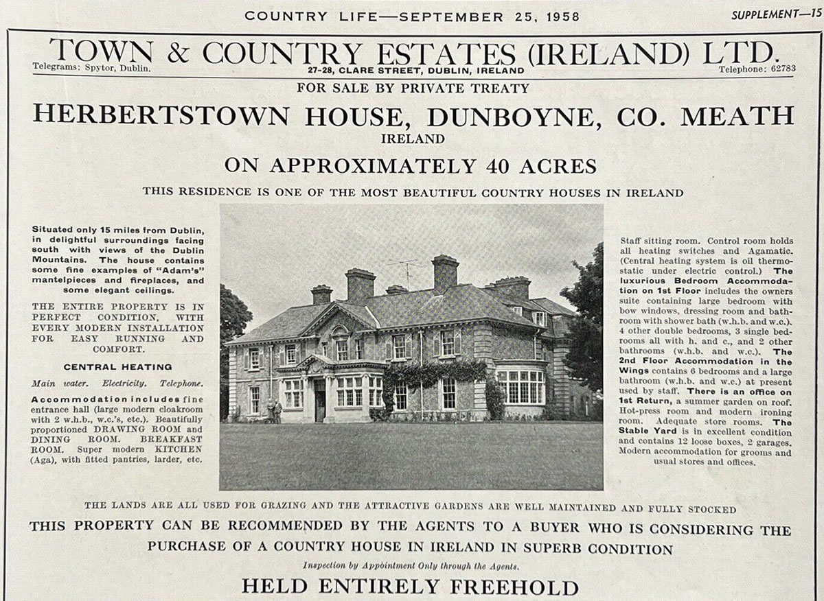 1916 Herbertstown House, Dunboyne, Co. Meath Architecture